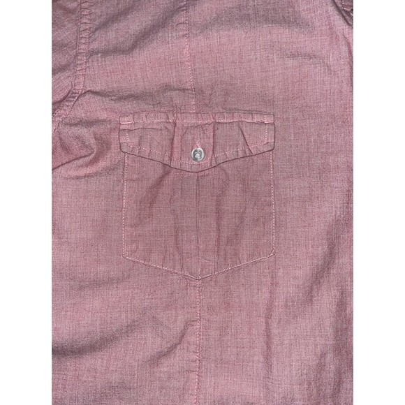 JF J Ferrar Modern Fit Sz XL Button Down Long Sleeve Dress Shirt Red Chambray - Picture 4 of 6